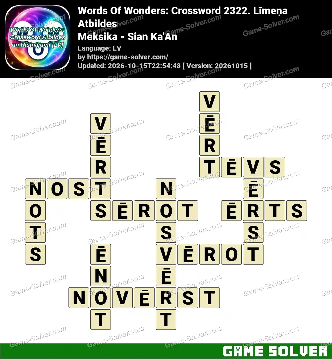 Words Of Wonders: Crossword 2322. Līmeņa Atbildes – Meksika – Sian Ka’An